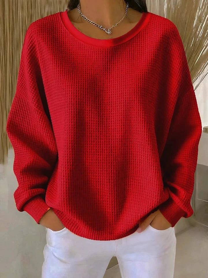 Laurine | Pull ample en maille gaufrée