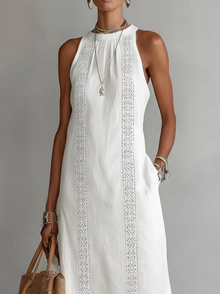 Valeria | Robe midi élégante à col mao