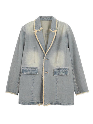 Hélène | Blazer oversize vintage à bords bruts