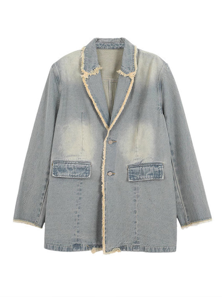 Hélène | Blazer oversize vintage à bords bruts