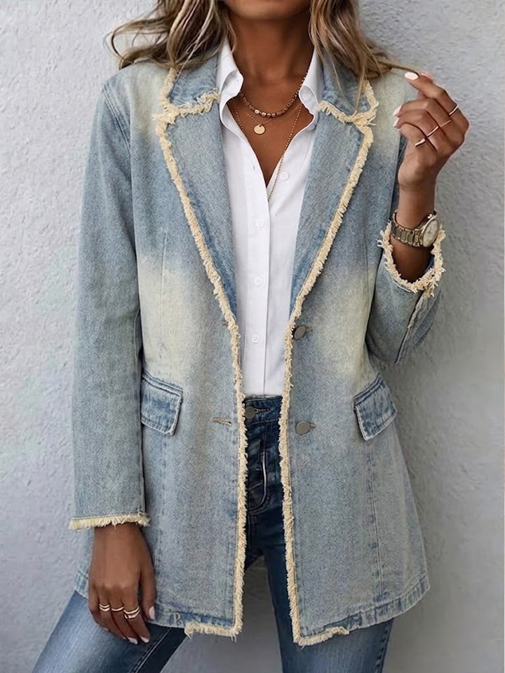Hélène | Blazer oversize vintage à bords bruts