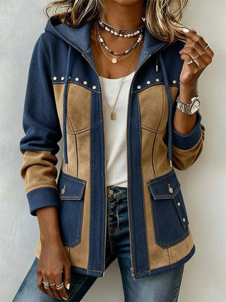 Marianne | Patchwork Hooded Jacket