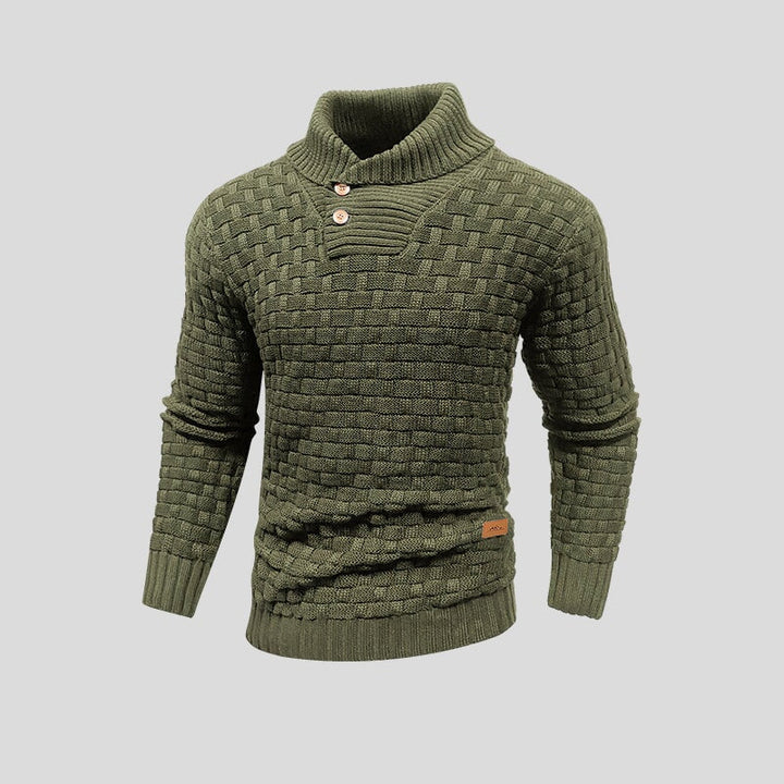 Félix | Pull col châle en maille texturée