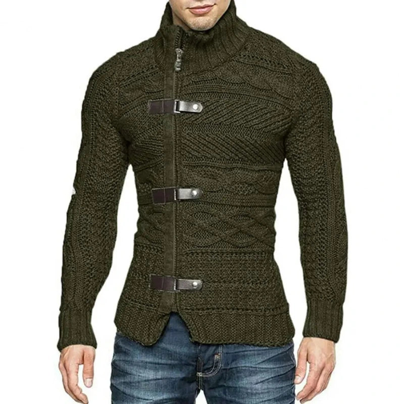 Baudouin | Pull col montant en maille torsadée à boucles