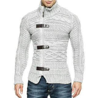 Baudouin | Pull col montant en maille torsadée à boucles