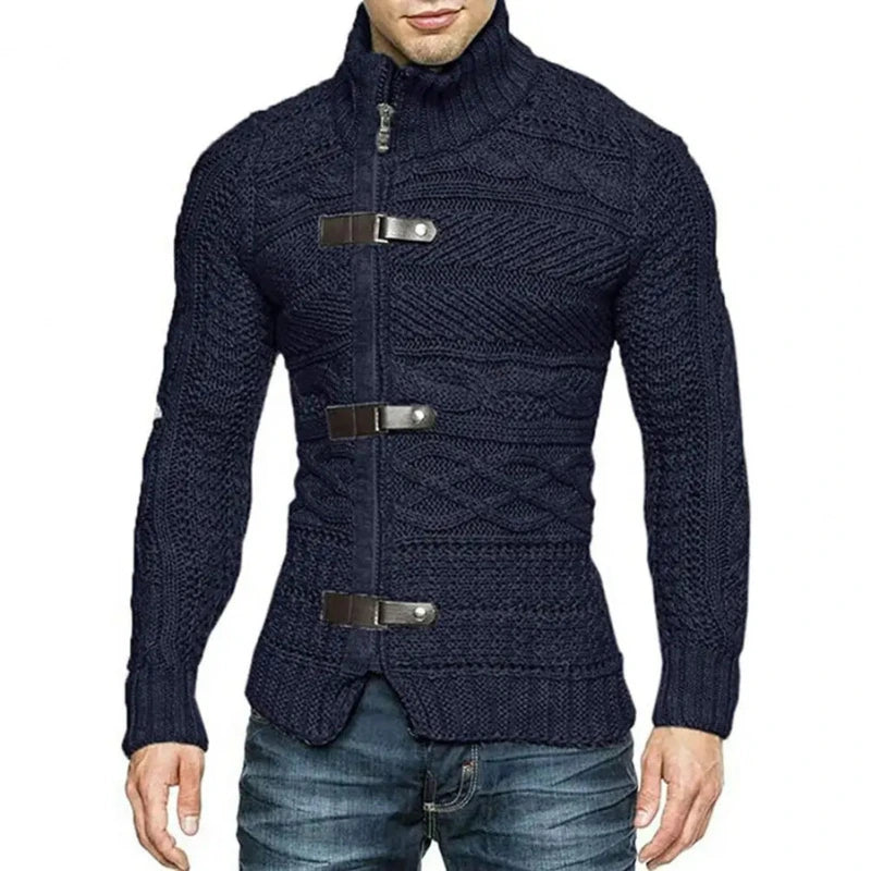 Baudouin | Pull col montant en maille torsadée à boucles