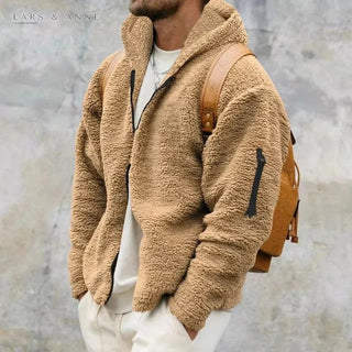 Romaric – veste sherpa zippée à capuche pour homme