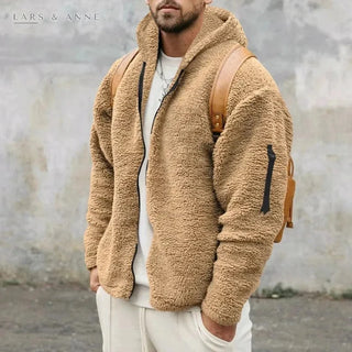 Romaric – veste sherpa zippée à capuche pour homme