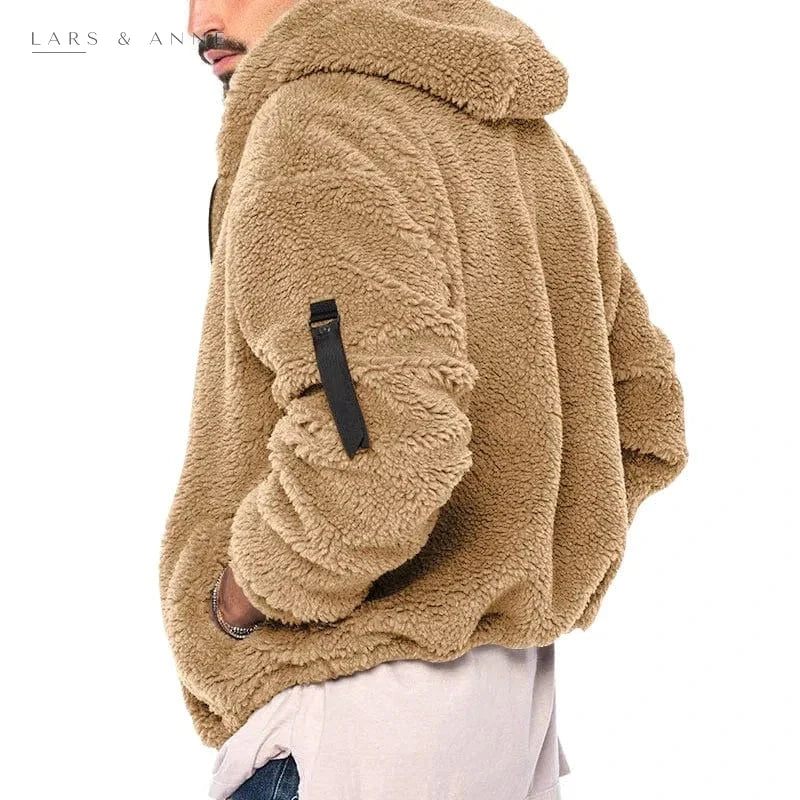 Romaric – veste sherpa zippée à capuche pour homme