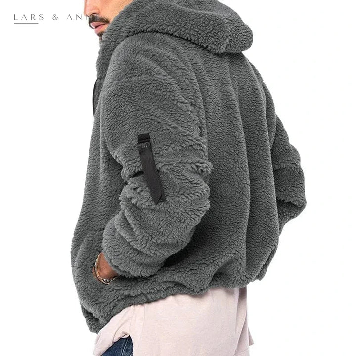 Romaric – veste sherpa zippée à capuche pour homme