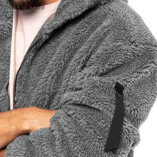 Romaric – veste sherpa zippée à capuche pour homme