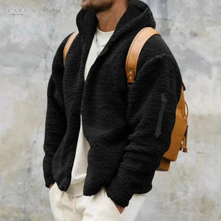 Romaric – veste sherpa zippée à capuche pour homme