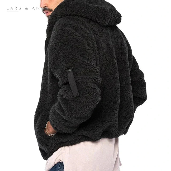 Romaric – veste sherpa zippée à capuche pour homme