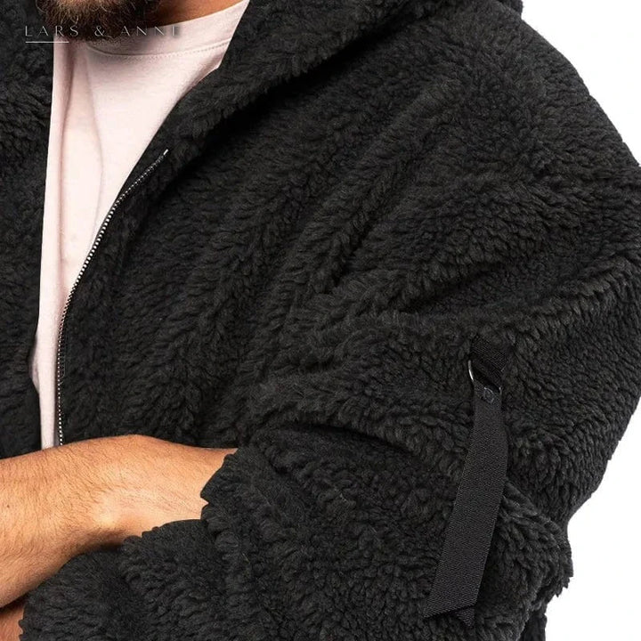 Romaric – veste sherpa zippée à capuche pour homme