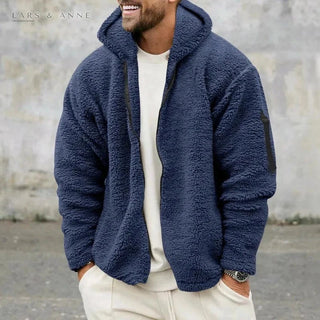 Romaric – veste sherpa zippée à capuche pour homme