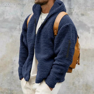Romaric – veste sherpa zippée à capuche pour homme