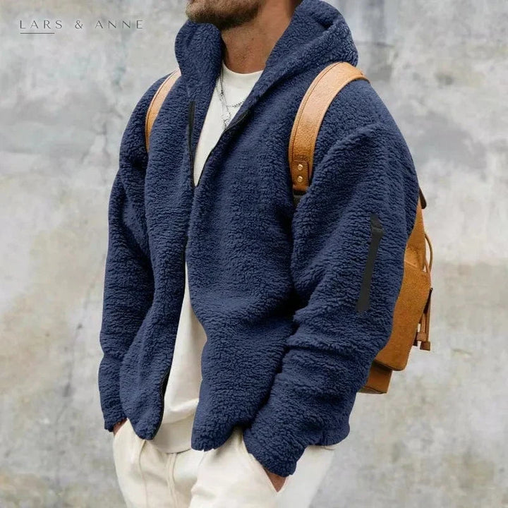 Romaric – veste sherpa zippée à capuche pour homme