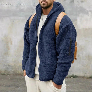 Romaric – veste sherpa zippée à capuche pour homme