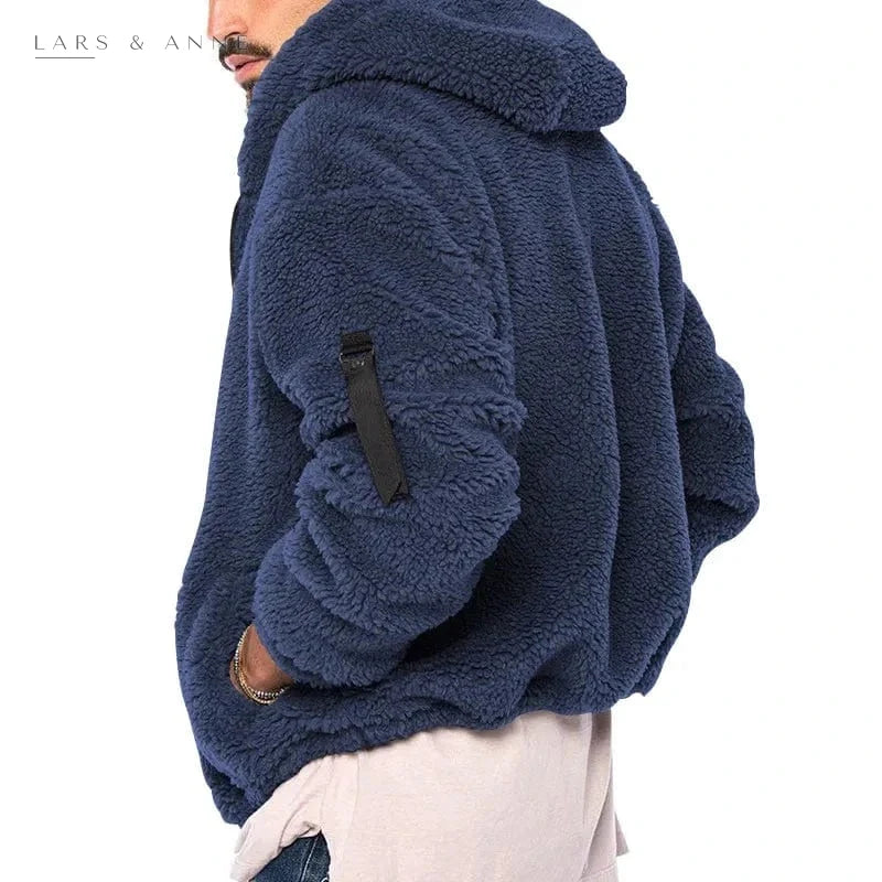 Romaric – veste sherpa zippée à capuche pour homme