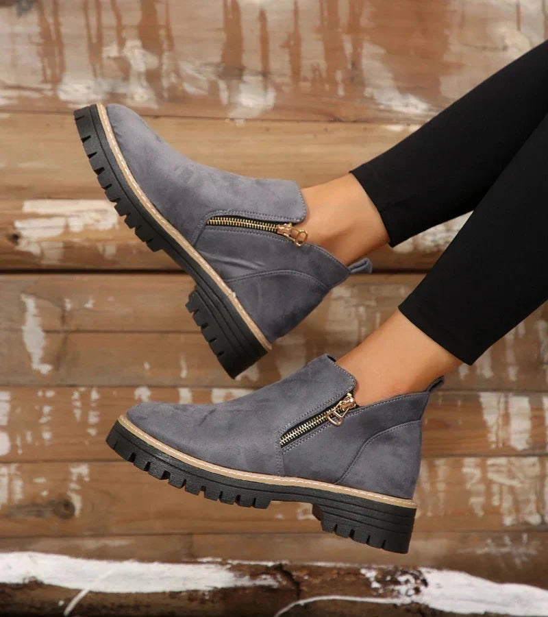 Lucinde | Bottines confort zippées à semelle crantée légère