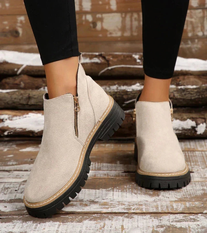 Lucinde | Bottines confort zippées à semelle crantée légère