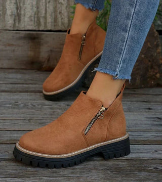 Lucinde | Bottines confort zippées à semelle crantée légère