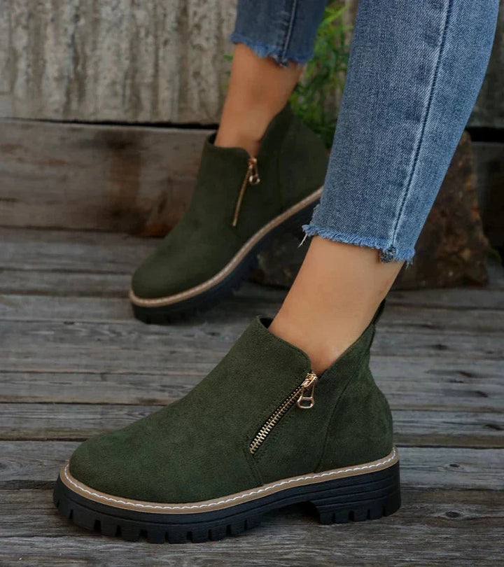 Lucinde | Bottines confort zippées à semelle crantée légère