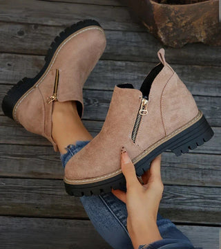 Lucinde | Bottines confort zippées à semelle crantée légère
