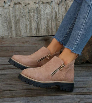 Lucinde | Bottines confort zippées à semelle crantée légère