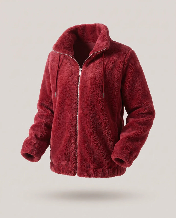 Lise | Veste zippée douce effet peluche
