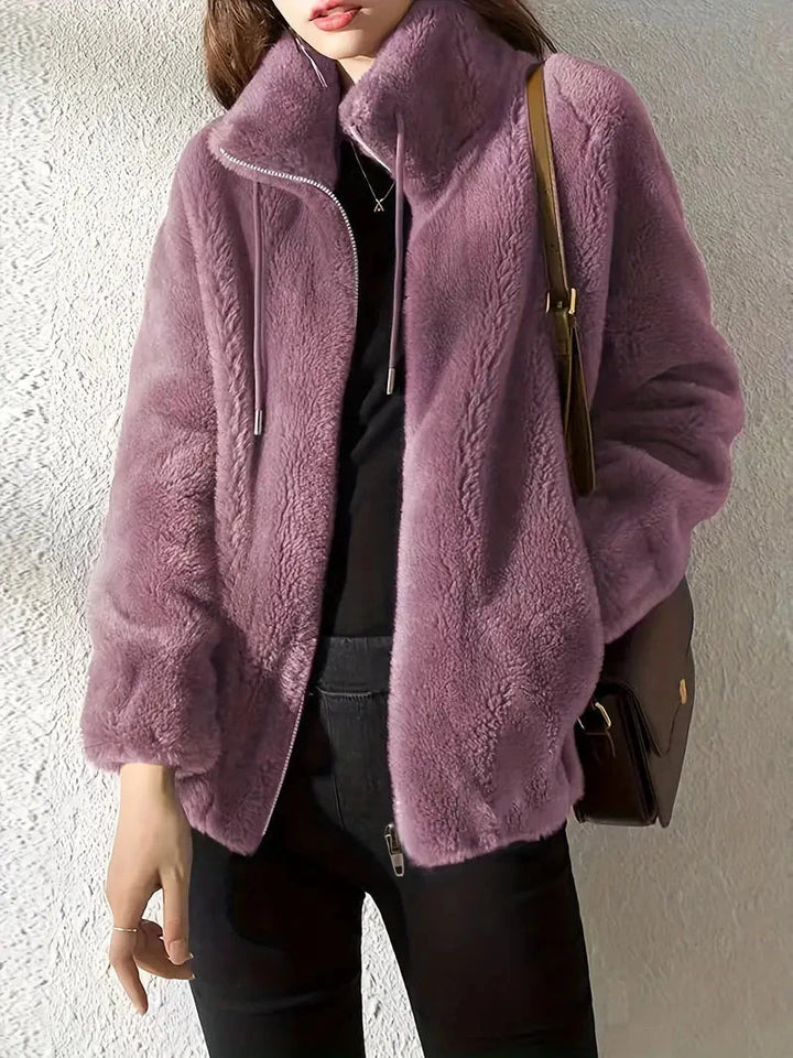 Lise | Veste zippée douce effet peluche