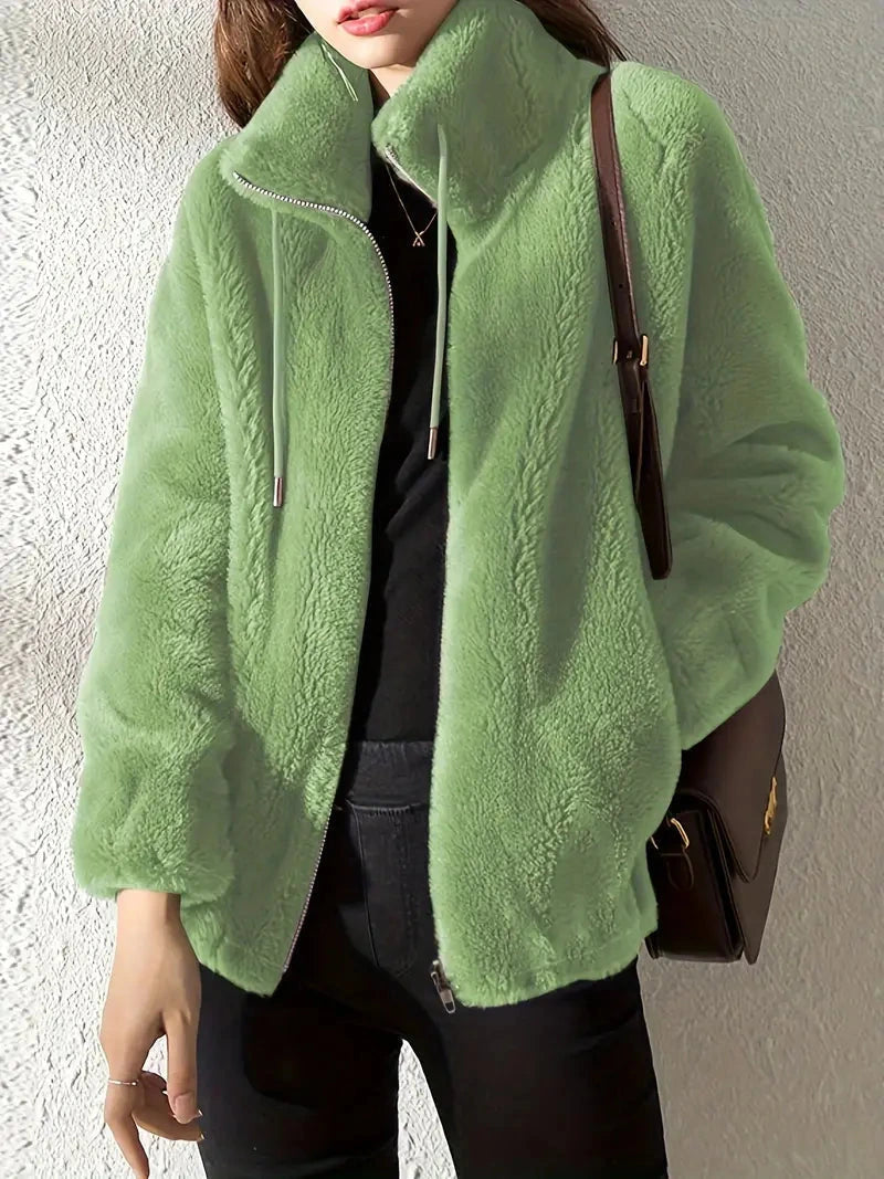 Lise | Veste zippée douce effet peluche