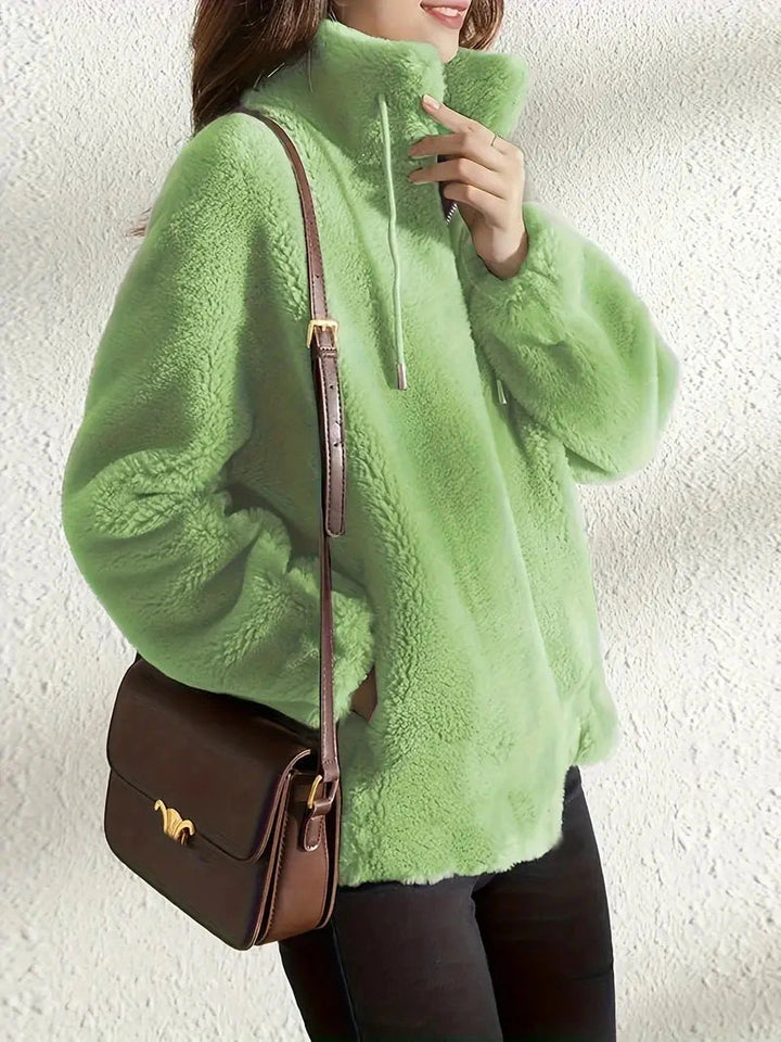 Lise | Veste zippée douce effet peluche