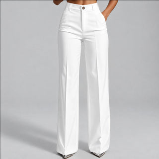 Blandine | Pantalon taille haute à pli marqué