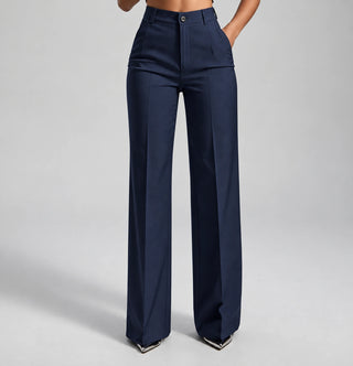 Blandine | Pantalon taille haute à pli marqué