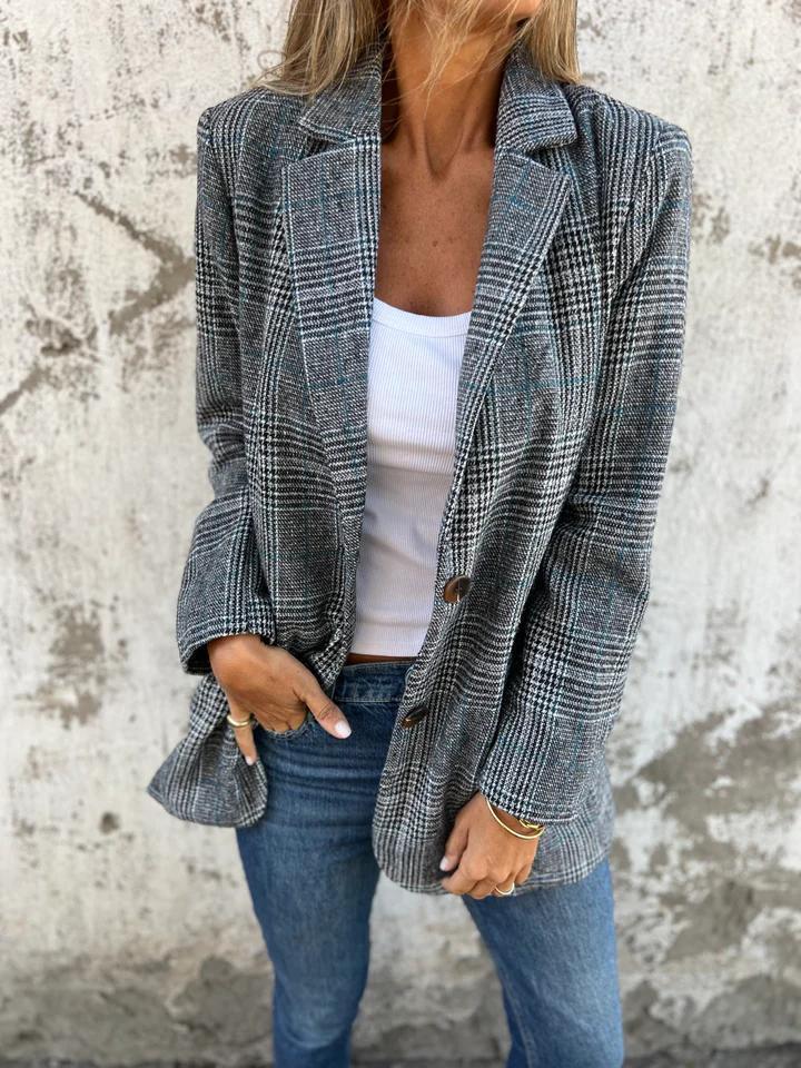 Anabella | Blazer à carreaux décontracté