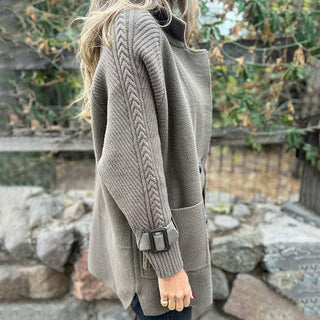 Eléonore | Manteau en maille à double boutonnage