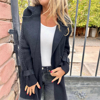 Eléonore | Manteau en maille à double boutonnage