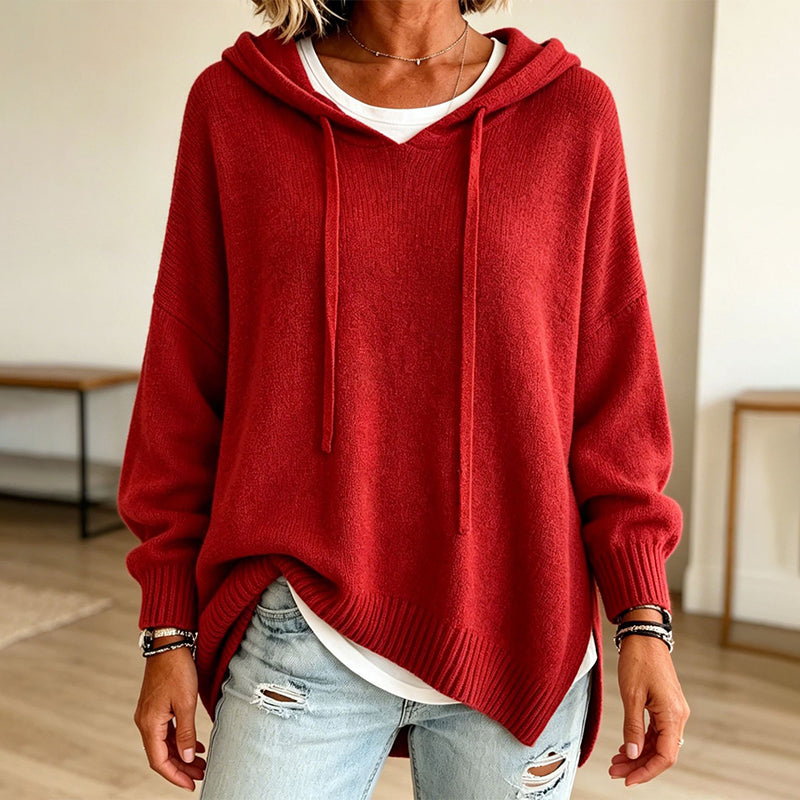Romy | Pull à capuche en maille douce