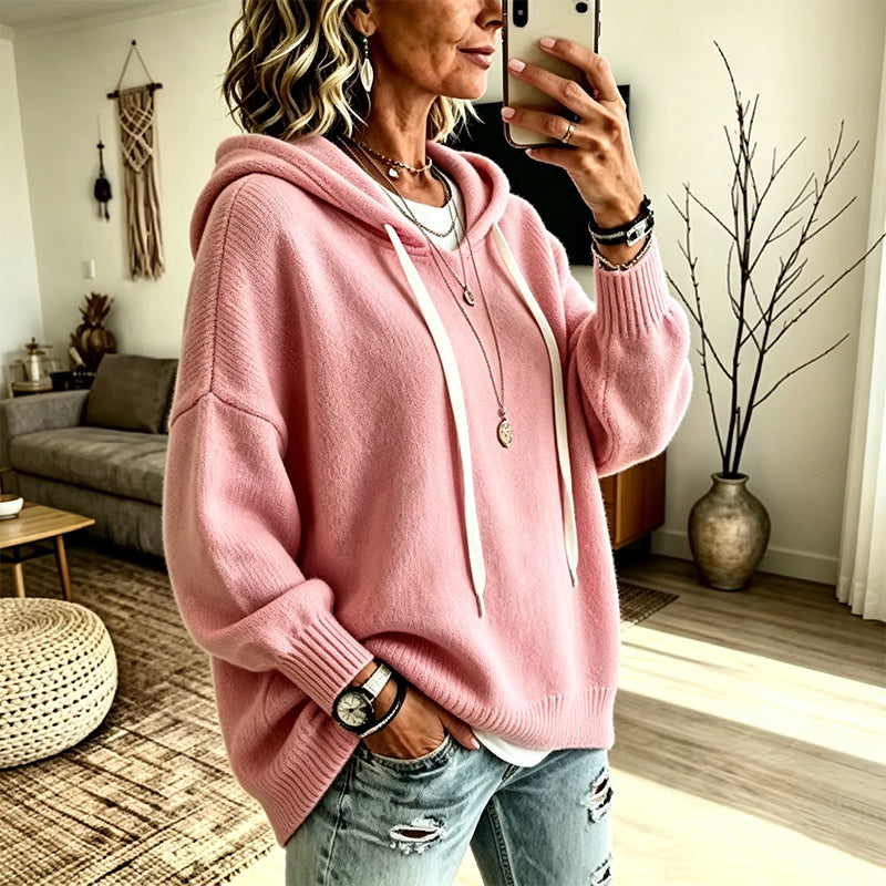 Romy | Pull à capuche en maille douce