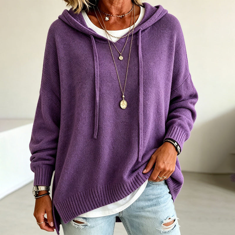 Romy | Pull à capuche en maille douce