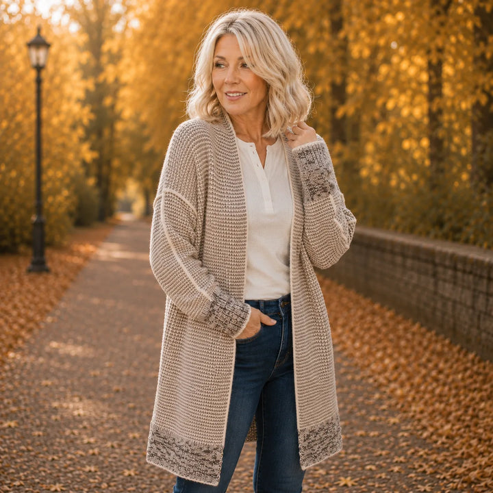Maëva | Cardigan long en maille douce