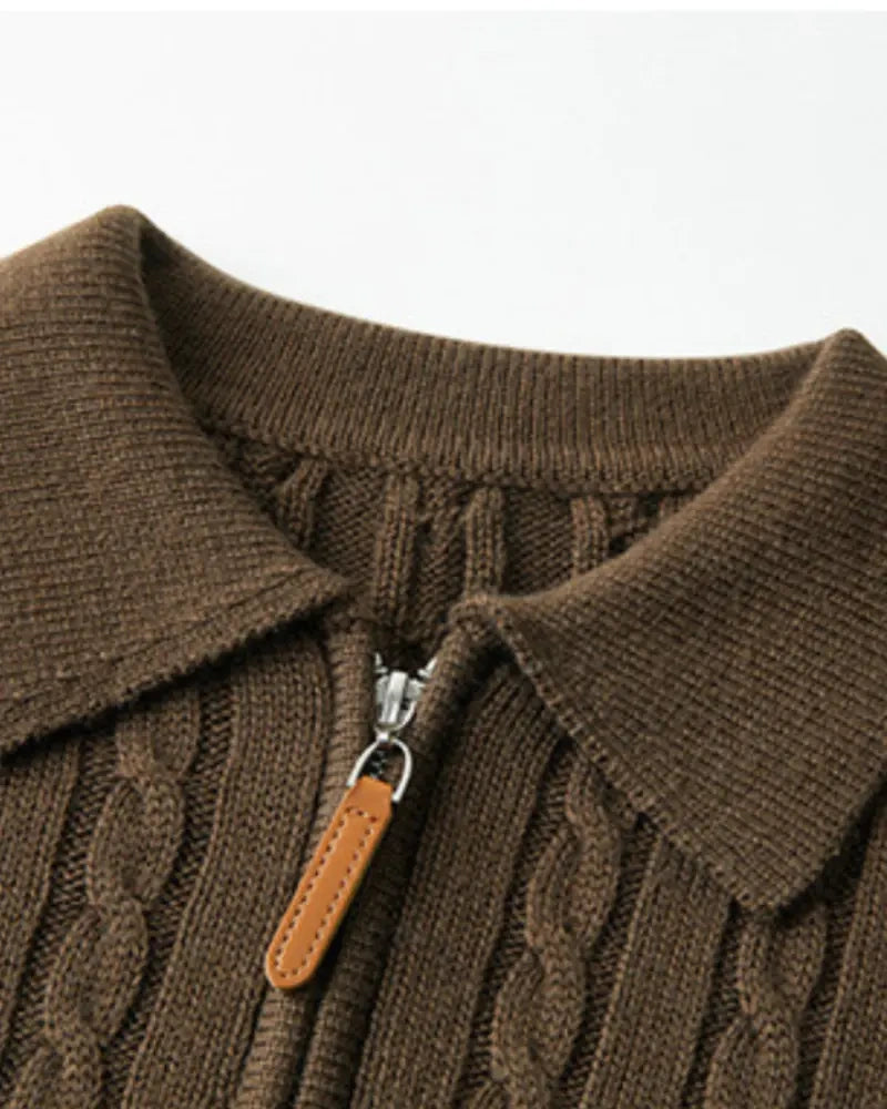 Gautier | Pull homme demi-zippé bicolore
