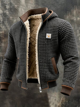 Henrik | Veste à capuche en maille gaufrée doublée